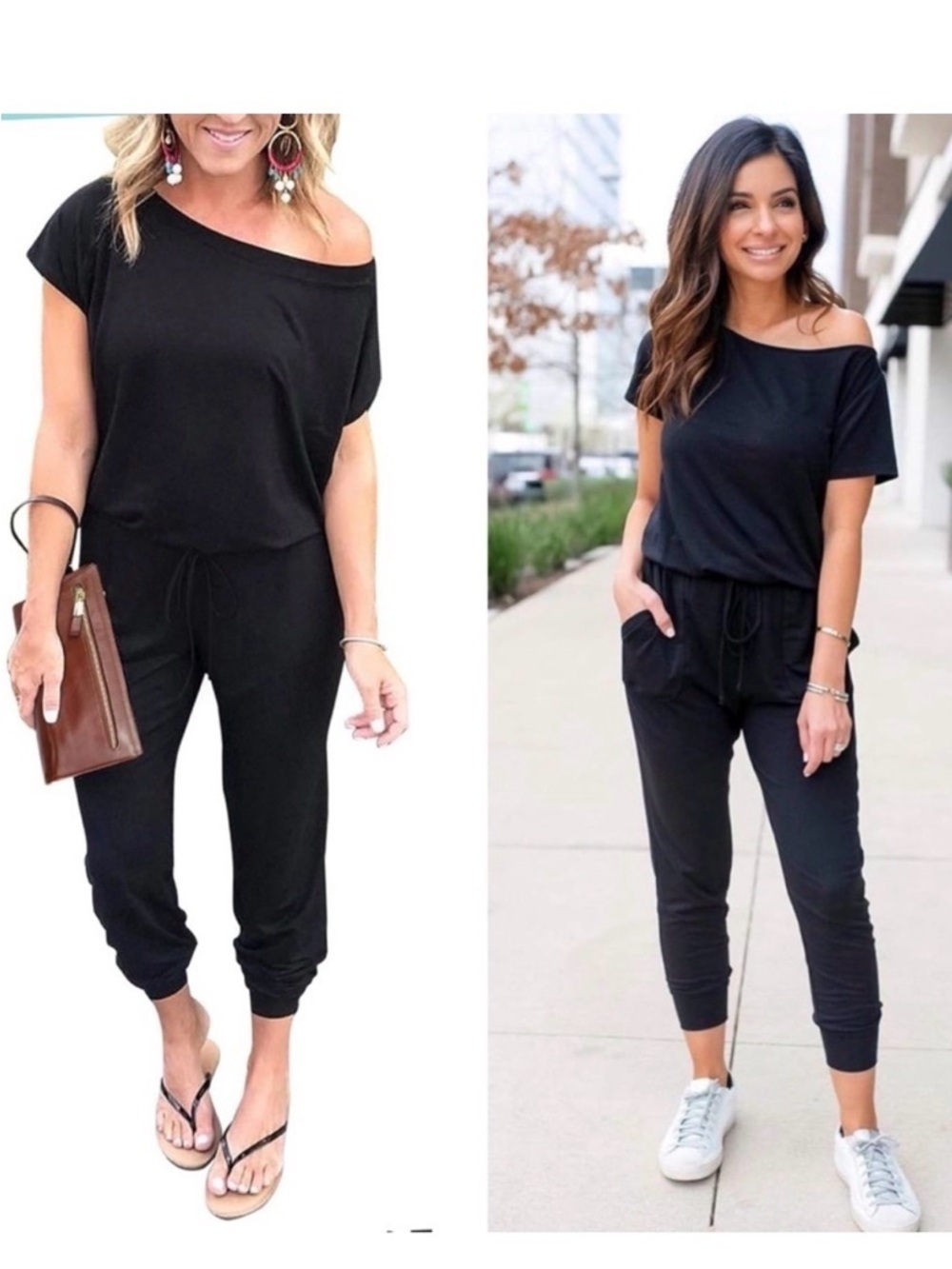 PrettyGarden Black Off-Shoulder Jumpsuit NWT Size Small